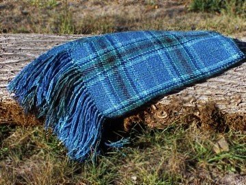 Cool blue green throw to keep you warm