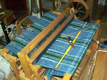 Image of the throw being woven