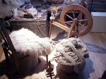 Basket of Hand Spun Mohair