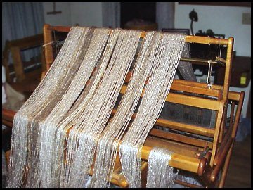 strands of weaving warp