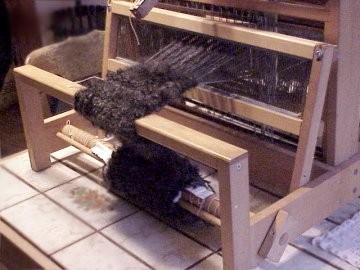 spun natural black mohair yarn