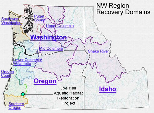 NOAA designated recovery domains